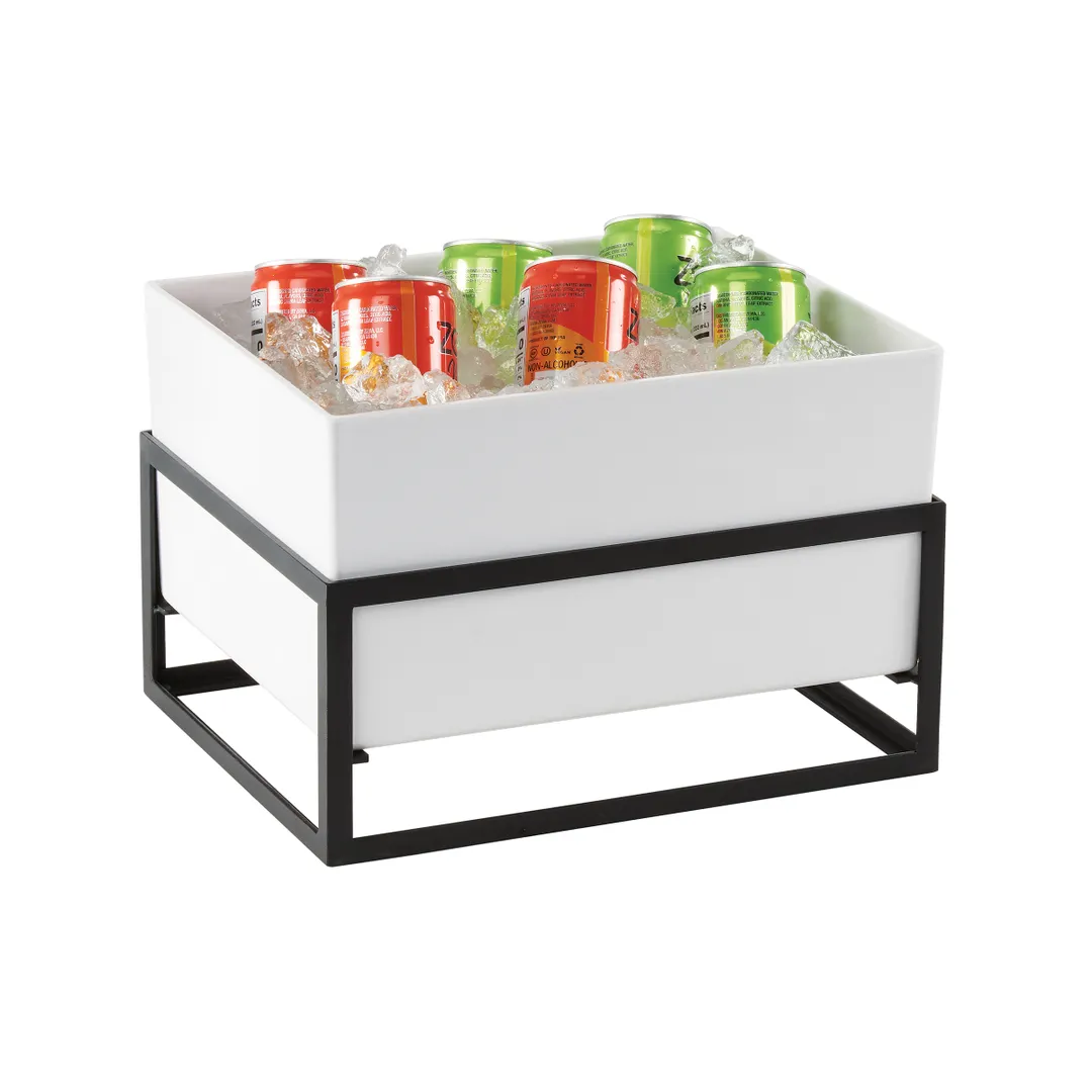 Cal-Mil 22020-10-13 Ice Housing, Rectangular 12.25"W x 9.5"D x 8.5"H, Metal, Melamine Ice Pan