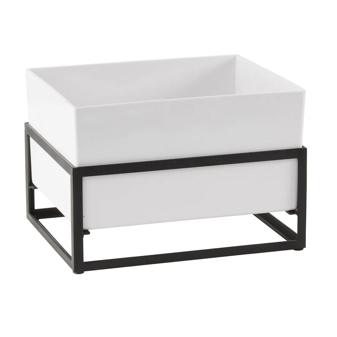 Cal-Mil 22020-10-13 Ice Housing, Rectangular 12.25"W x 9.5"D x 8.5"H, Metal, Melamine Ice Pan