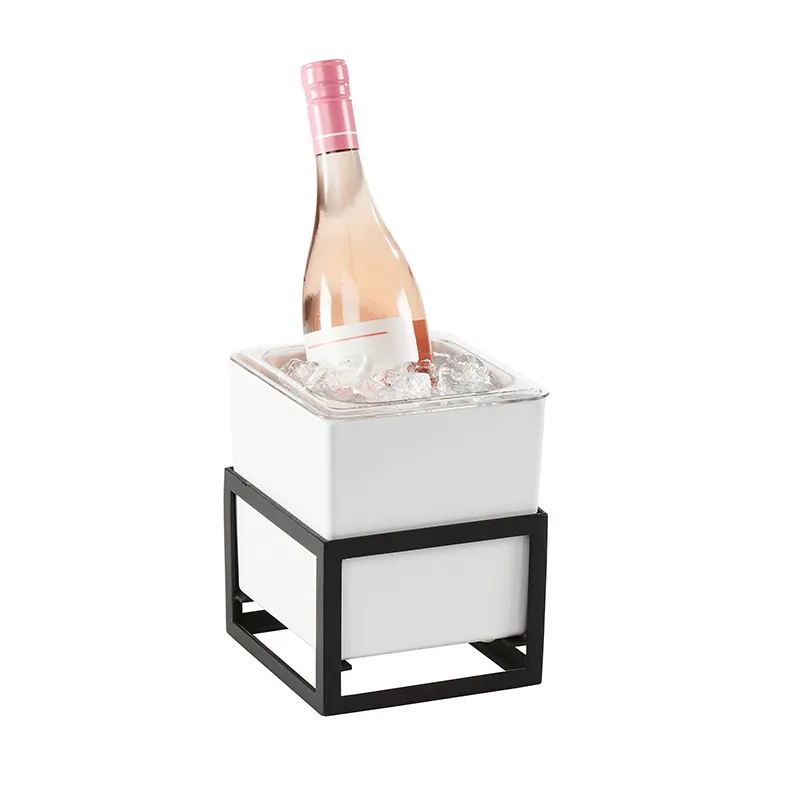 Cal-Mil 22020-6-13 Monterey Ice Housing, Display, 6.5" W x 7" D x 8" H, White Melamine Pan & Iron