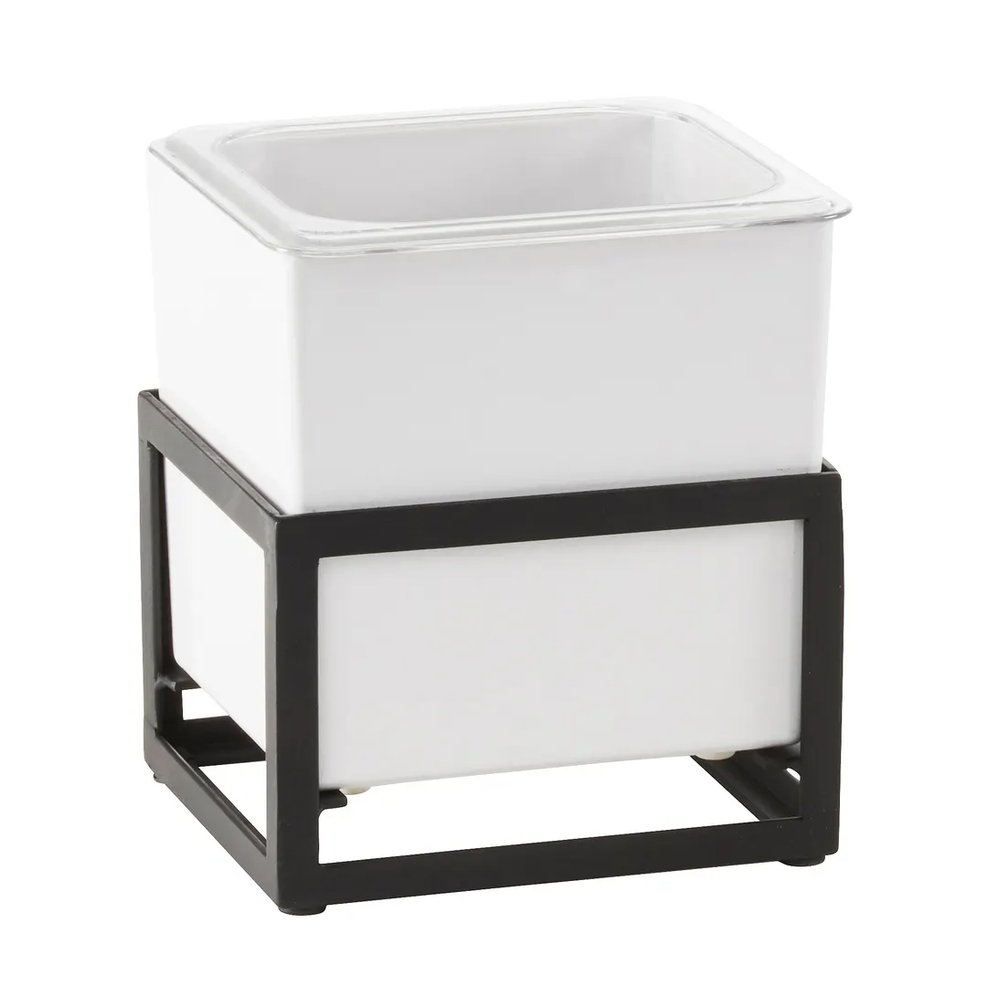 Cal-Mil 22020-6-13 Monterey Ice Housing, Display, 6.5" W x 7" D x 8" H, White Melamine Pan & Iron