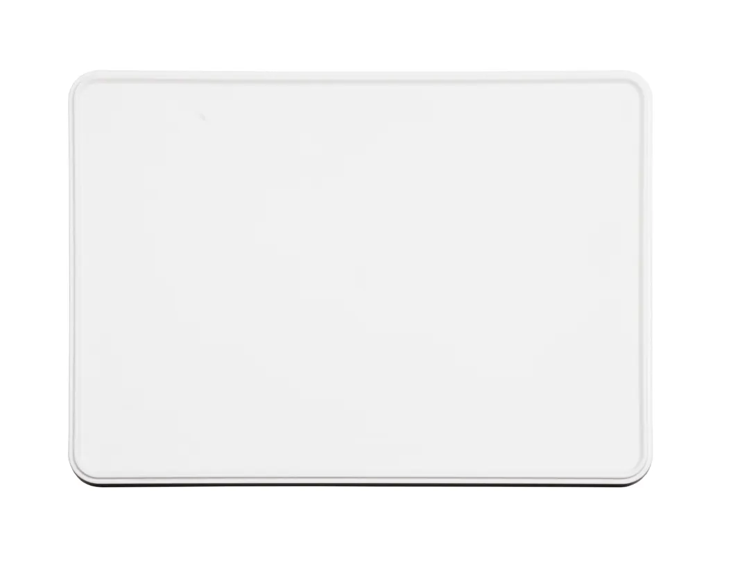 Cal-Mil 22025-1813-15 Rectangular Low‑Rim Melamine Plate, 18" W x 13" D x 1" H, White Hudson Design