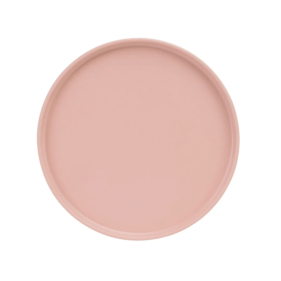 Cal-Mil 22026-10-108 Hudson Plate, 10-1/4" Dia x 1" H, Low Rim, Blush Pink Melamine