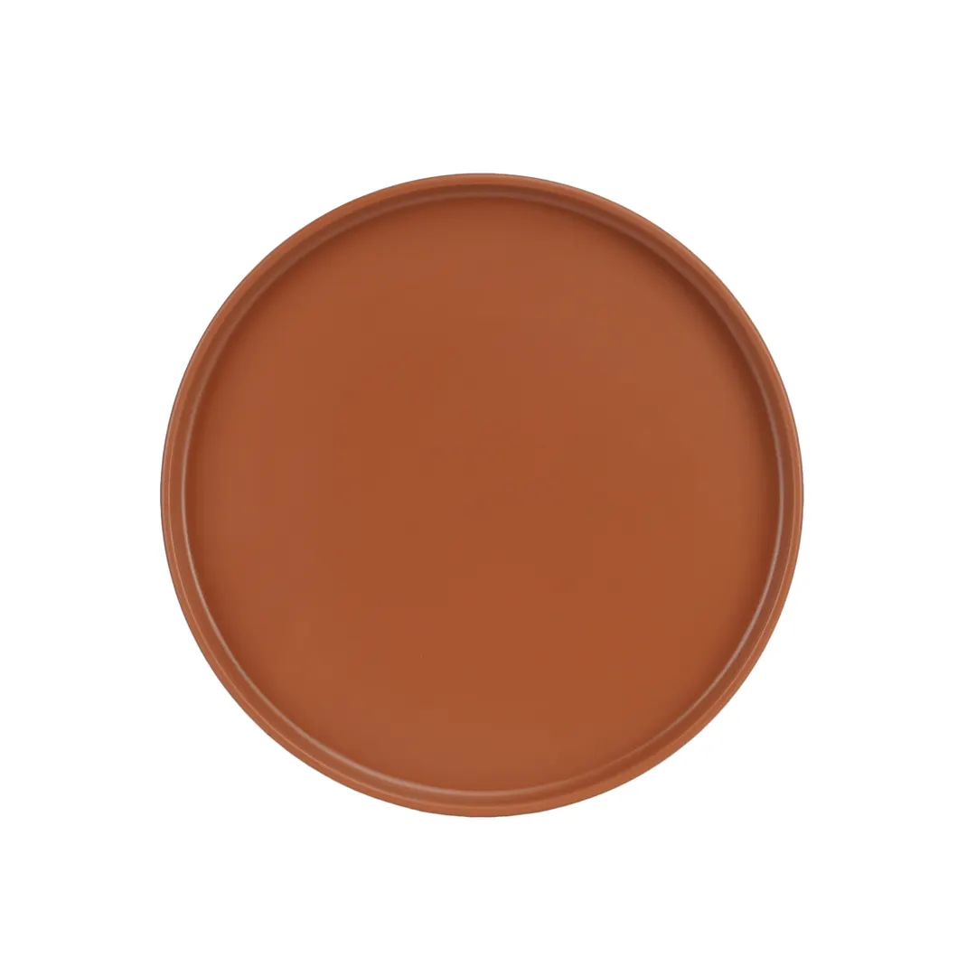 Cal-Mil 22026-10-109 Hudson Plate, 10-1/4" Dia. X 1"H, Round, Low Rim