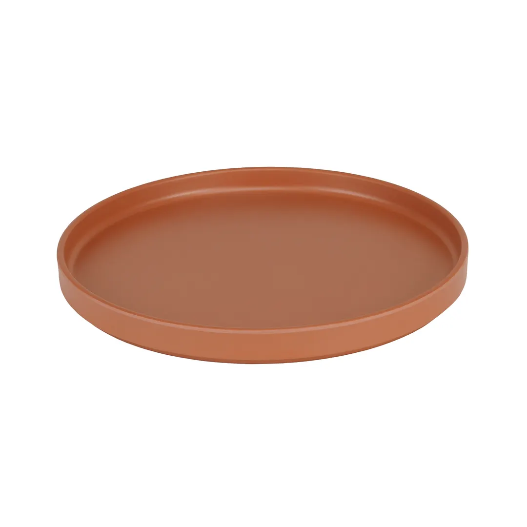 Cal-Mil 22026-10-109 Hudson Plate, 10-1/4" Dia. X 1"H, Round, Low Rim
