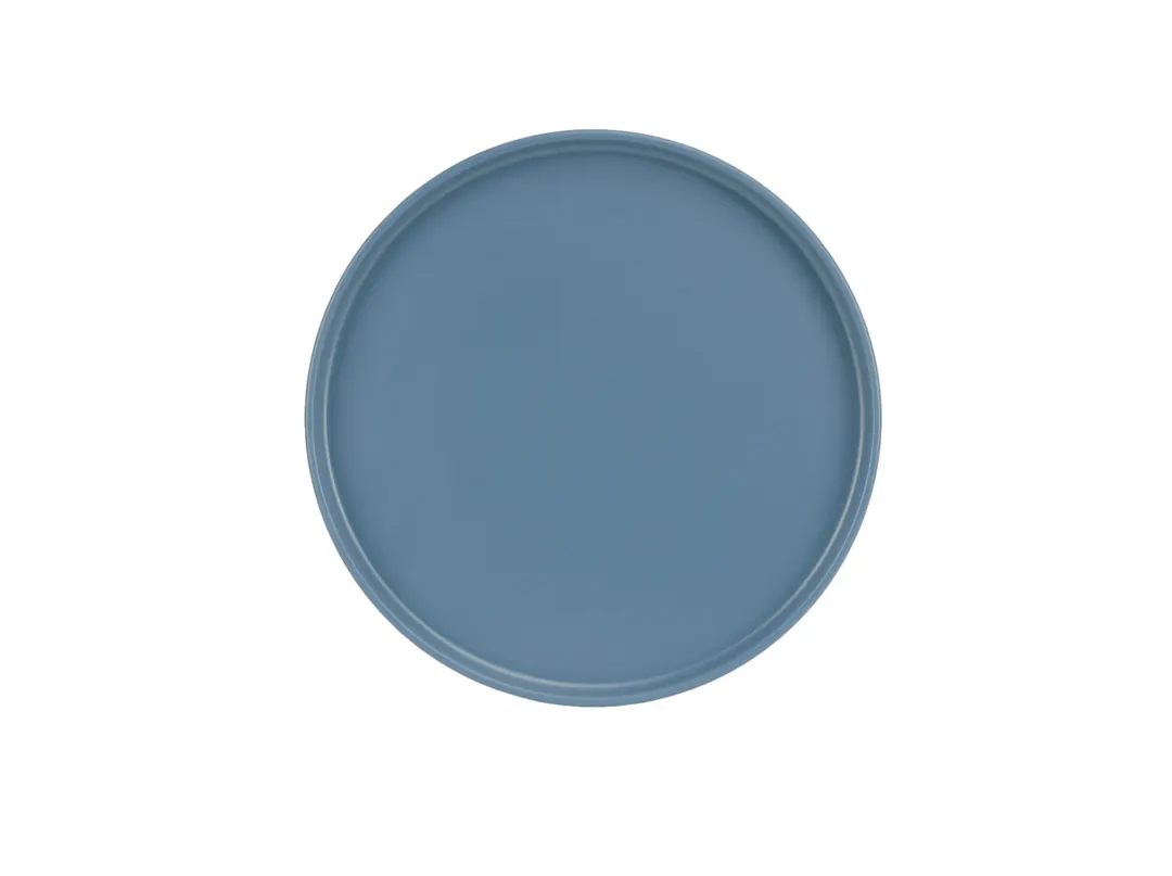 Cal-Mil 22026-10-111 Stone Blue Low Rim Melamine Plate, 10.25″ Dia X 1″ H, Round, Dishwasher Safe