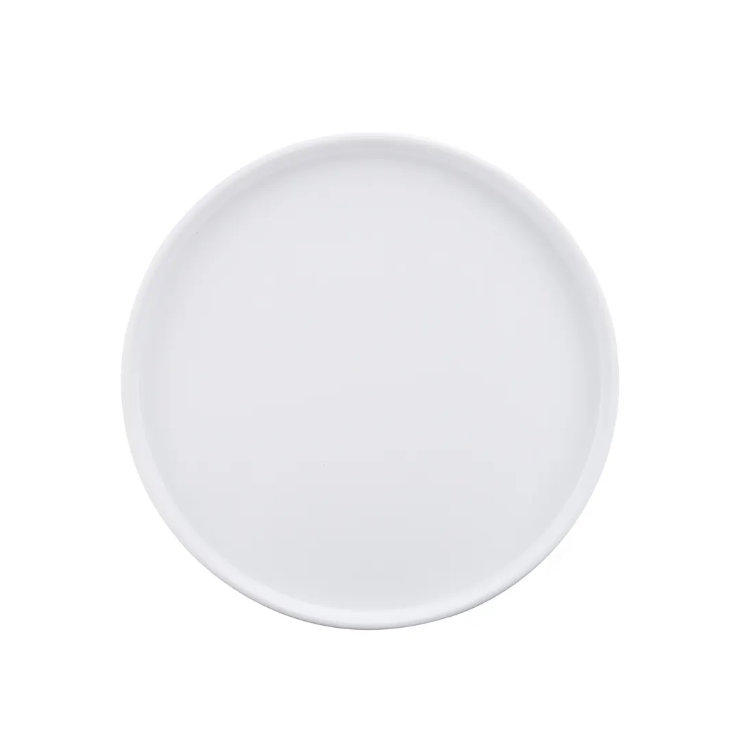 Cal-Mil 22026-10-15 Hudson Plate, 10-1/4" Dia x 1" H, Round Low Rim, White Melamine Dinnerware
