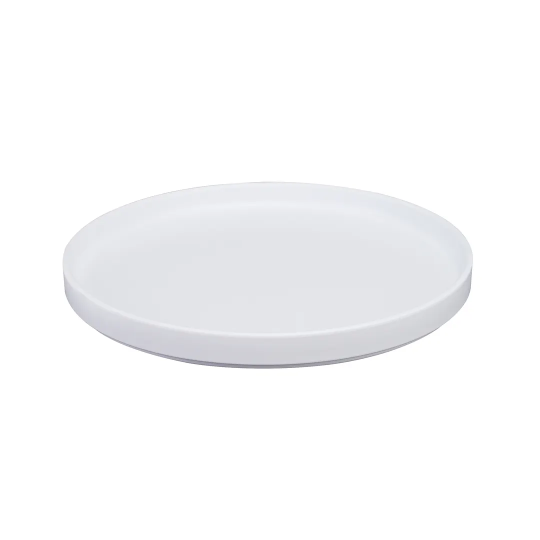 Cal-Mil 22026-10-15 Hudson Plate, 10-1/4" Dia x 1" H, Round Low Rim, White Melamine Dinnerware