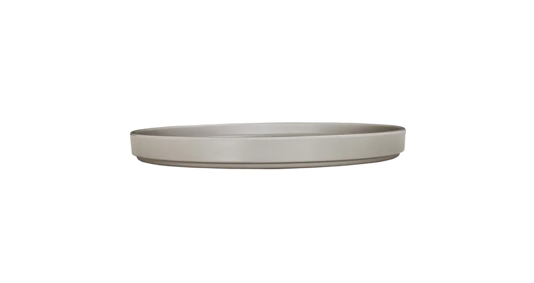 Cal-Mil 22026-6-102 - Ash Gray Low Rim Melamine Plate, 6" Dia x 1" H, Round