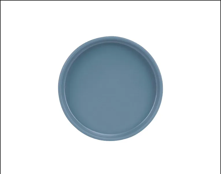 Cal-Mil 22026-6-111 Stone Blue Low Rim Melamine Plate, 6" Dia x 1" H, Dishwasher Safe, Stackable