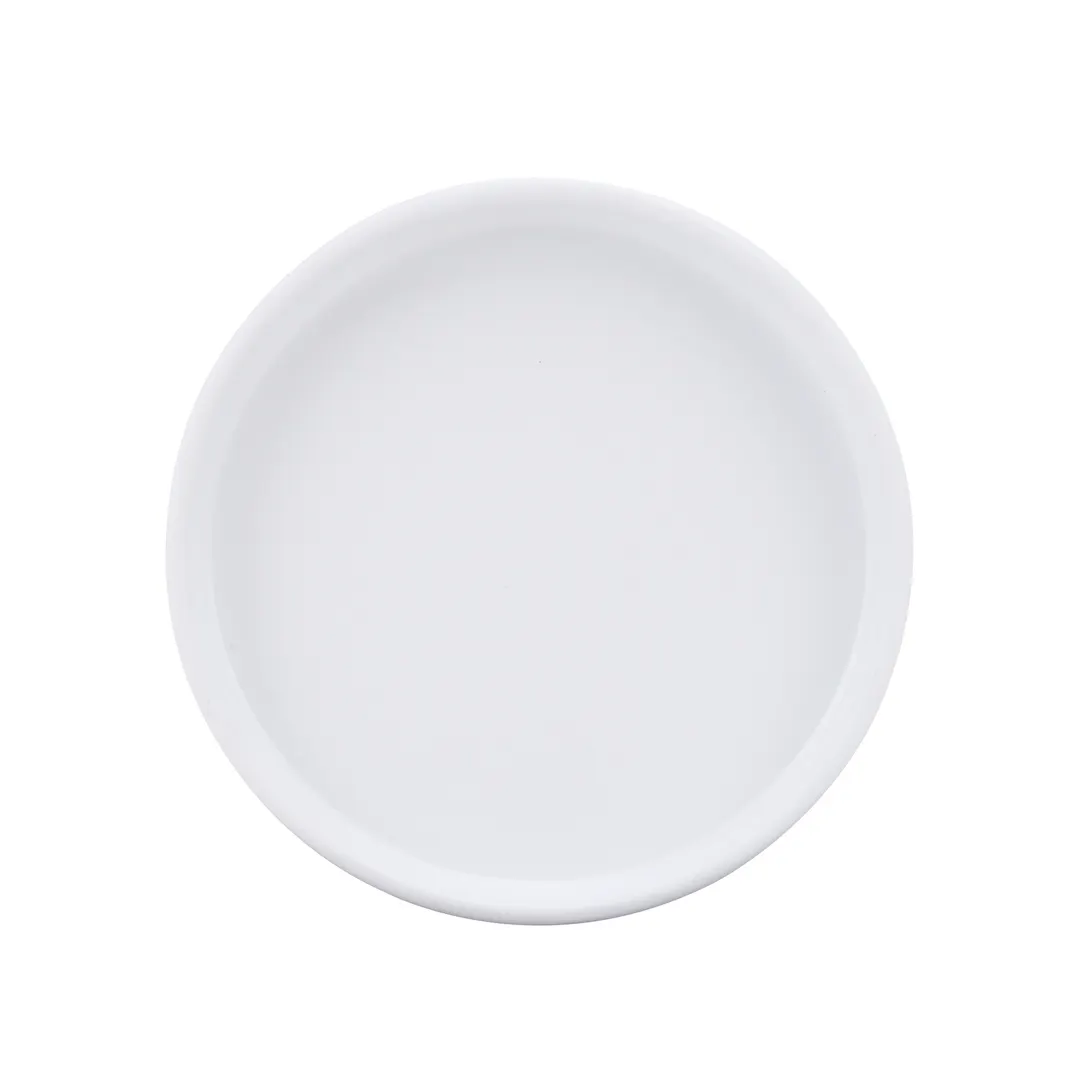 Cal-Mil 22026-8-15 Hudson Plate, 8-1/4" Dia x 1" H, Low Rim, White Melamine Dinnerware