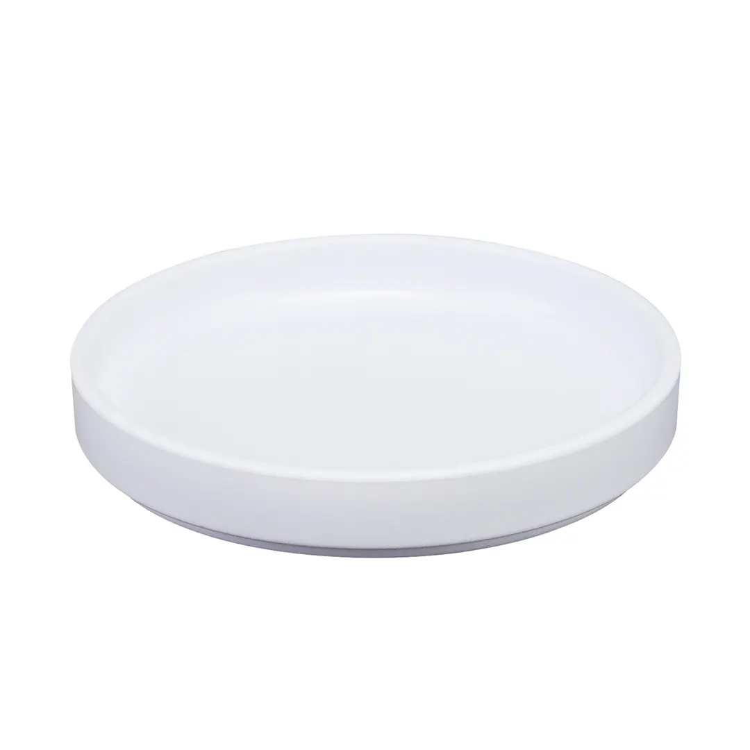 Cal-Mil 22026-8-15 Hudson Plate, 8-1/4" Dia x 1" H, Low Rim, White Melamine Dinnerware