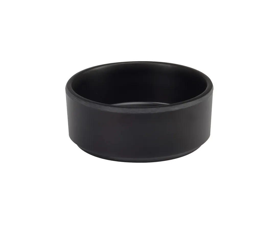 Cal-Mil 22027-13 Hudson Ramekin, 6 Oz., 4 Dia. X 1.5 H, Round, Stackable, Melamine, Black