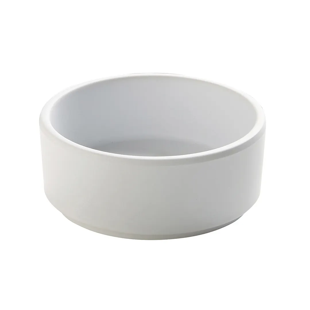 Cal-Mil 22027-15 Hudson Ramekin, 6 oz., 4" Dia. Melamine White Round Stackable