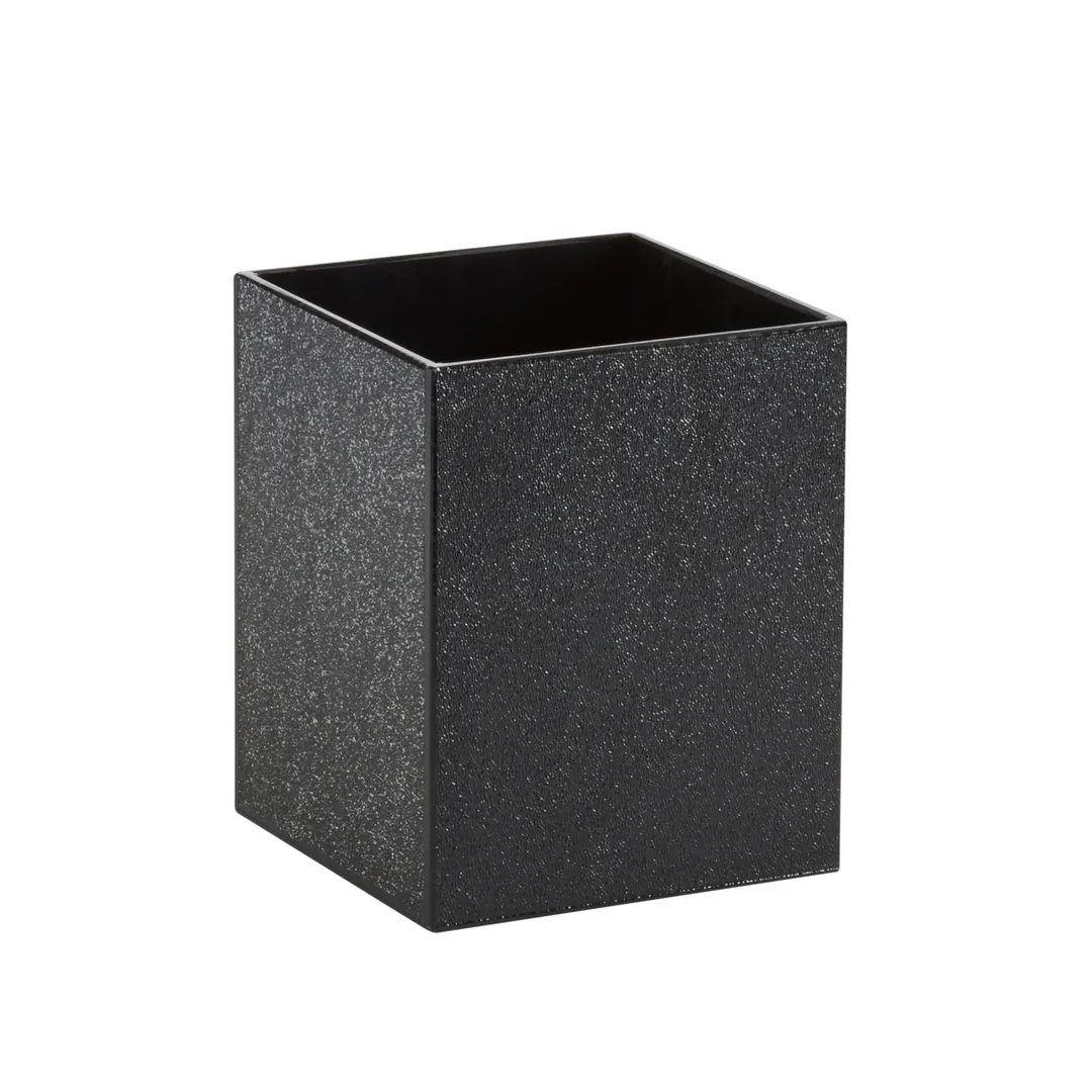 Cal-Mil 22040-55-13 To-Go-Station Utensil Holder, 4.75x4.75x6.25in, Black Plastic