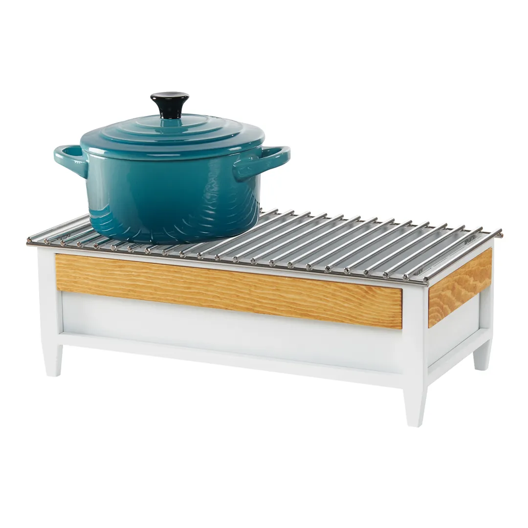 Cal-Mil 22043-15 Chafer Alt Grill Frame 19-3/4" W x 10" D x 6-3/4" H White Induction Ready BPA-Free