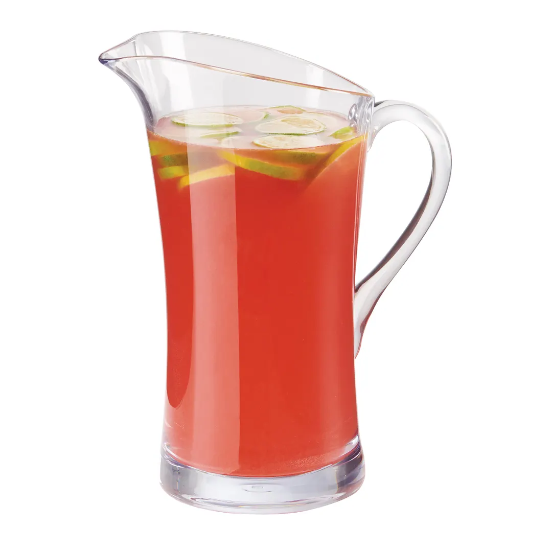 Cal-Mil 22054 Water Pitcher, 2 Liter Capacity (67.6 Oz.), 9" Dia. X 10.75"H, Clear