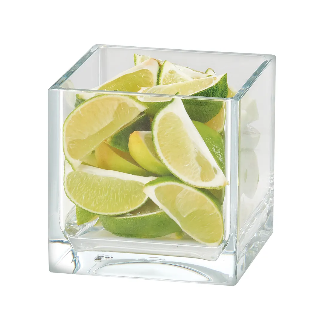 Cal-Mil 22055-4-12 Square Polycarbonate Storage Jar, 4" W x 4" D x 4" H, Clear, Food‑Safe Design