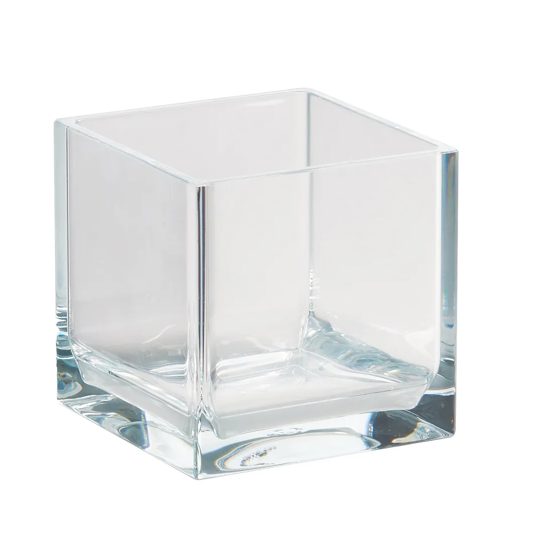 Cal-Mil 22055-4-12 Square Polycarbonate Storage Jar, 4" W x 4" D x 4" H, Clear, Food‑Safe Design