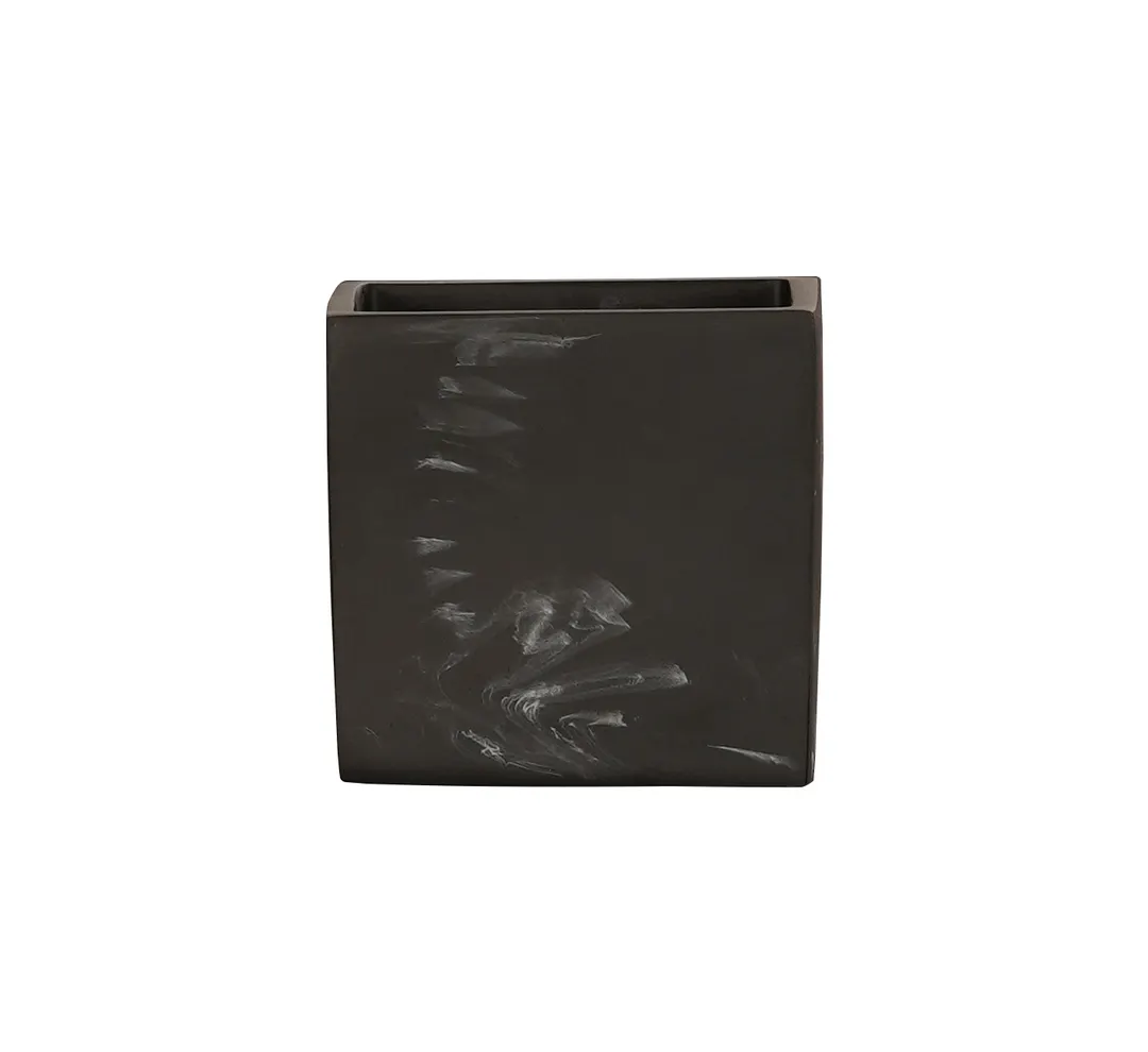 Cal-Mil 22055-4-124 Jar, 4"W X 4"D X 4"H, Square, Resin