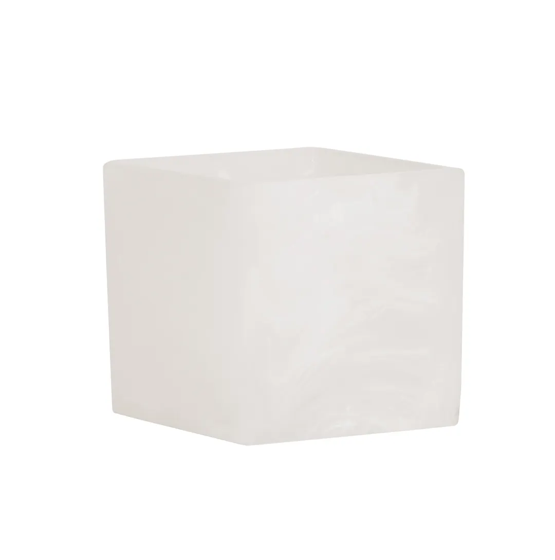 Cal-Mil 22055-4-126 Jar, 4"W X 4"D X 4"H, Square, Resin