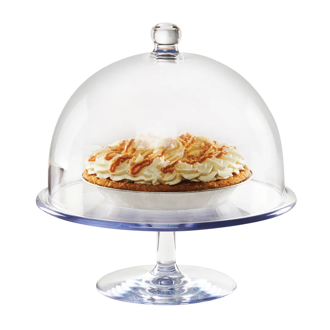 Cal-Mil 22057-12-12 Pedestal Riser, 11.75" Dia. X 4"H, Clear, Polycarbonate