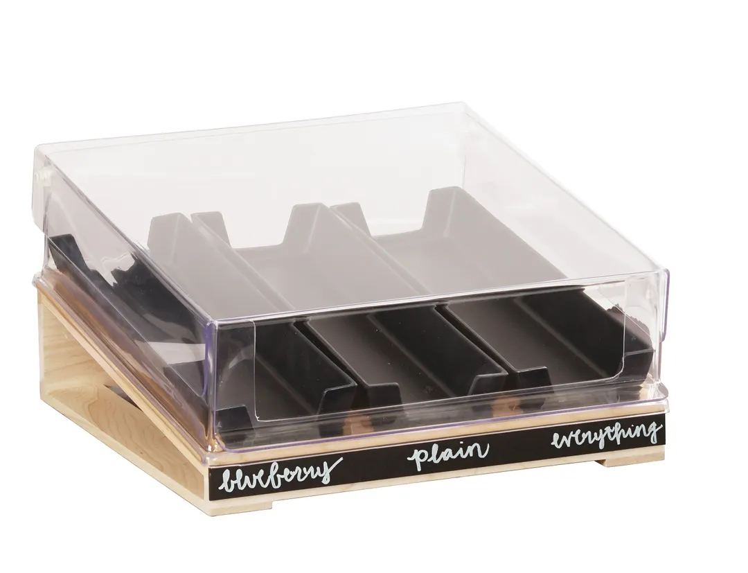 Cal-Mil 22062-CVR Bagel Display Cover, Clear Write-On Cover, 15" W x 16" D x 4-1/4" H, Smallwares