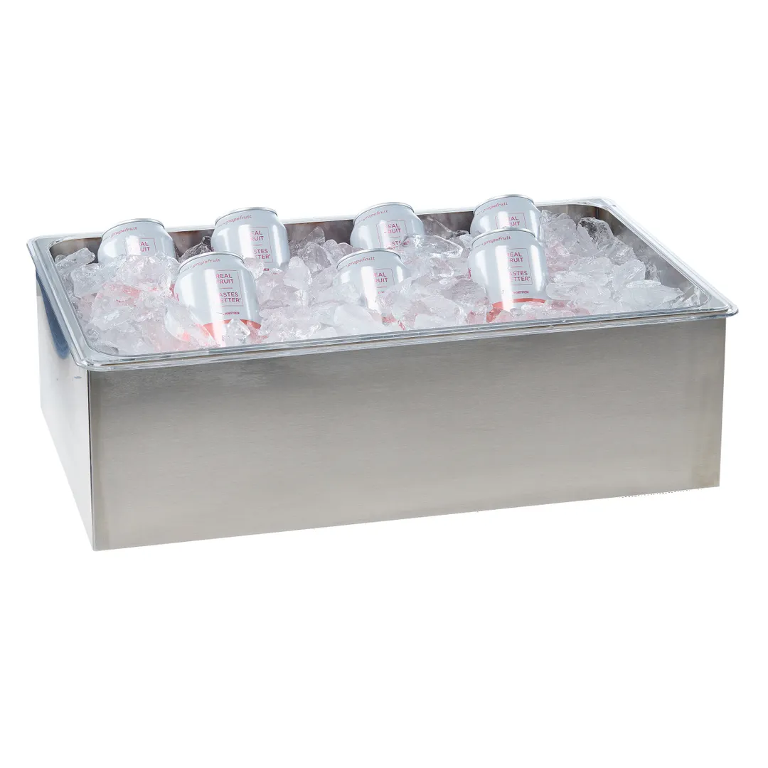 Cal-Mil 22064-12-55 Ice Housing – 20" W x 12" D x 6" H Stainless Steel with Clear Polycarbonate Pan