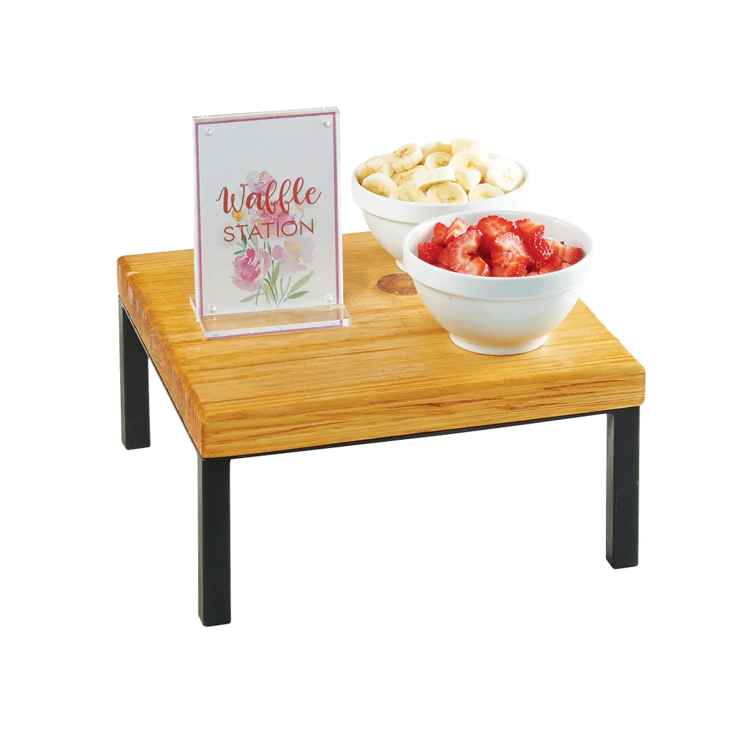Cal-Mil 22065-6-99 Madera Riser, 12"W X 12"D X 6"H, Square, Rustic Pine