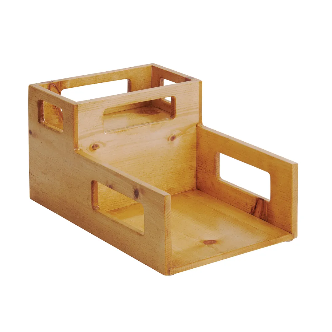 Cal-Mil 22068-99 Madera Plate & Napkin Holder, 2-Compartment, 10-1/4"W x 15"D x 8-1/4"H, Rustic Pine