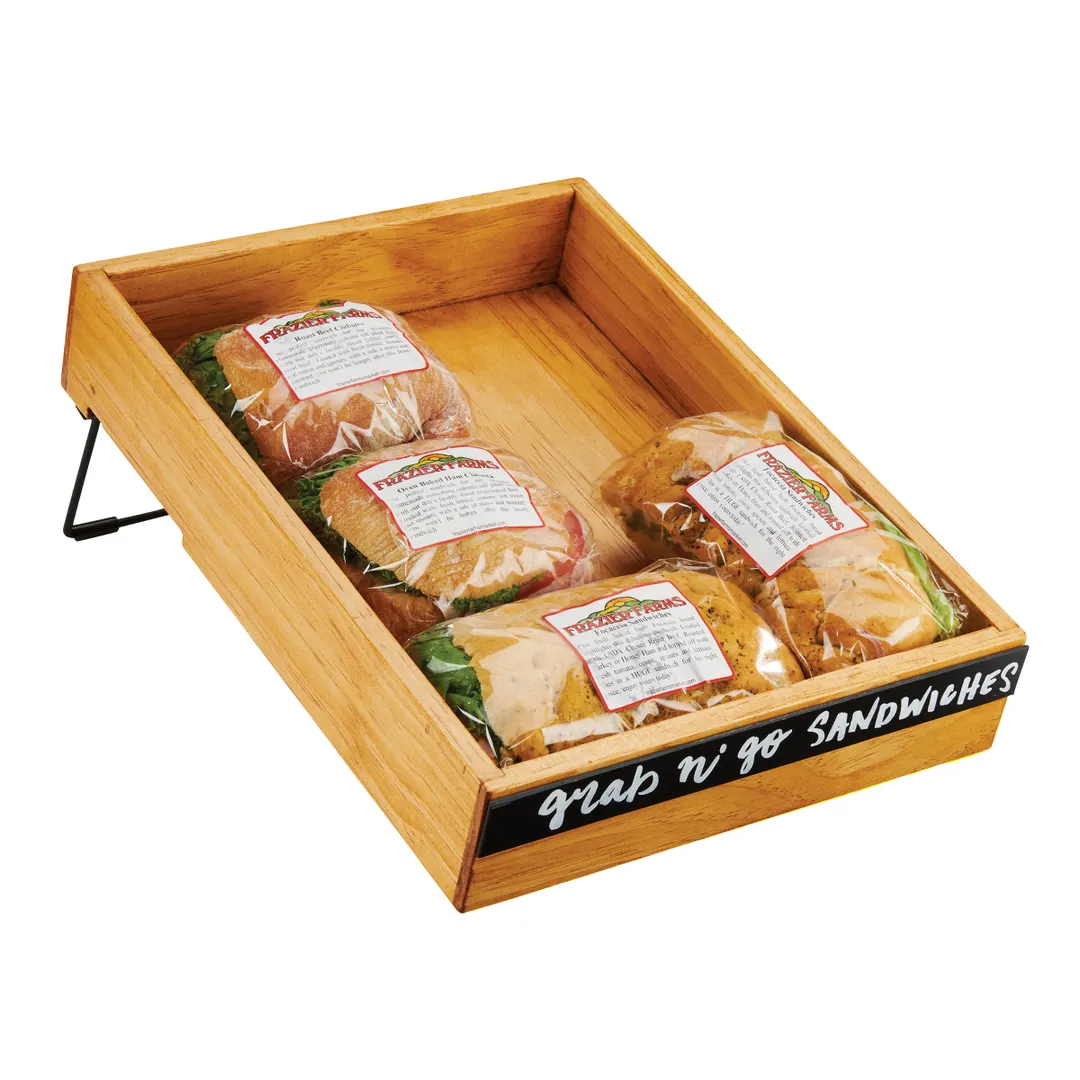 Cal-Mil 22070-99 Madera Merchandiser, 12-1/4"W x 16-3/4"D x 7-3/4"H, Adjustable, Write-on, Rustic Pine