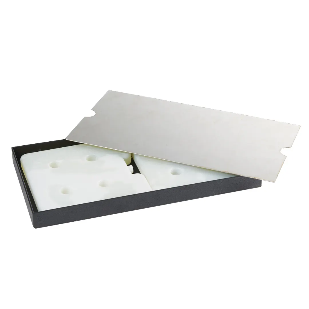 Cal-Mil 22071 Madera Cold Concept Plate Set, 16-3/4"W X 8-3/4"D X 1-1/2"H, Rectangular, With Base