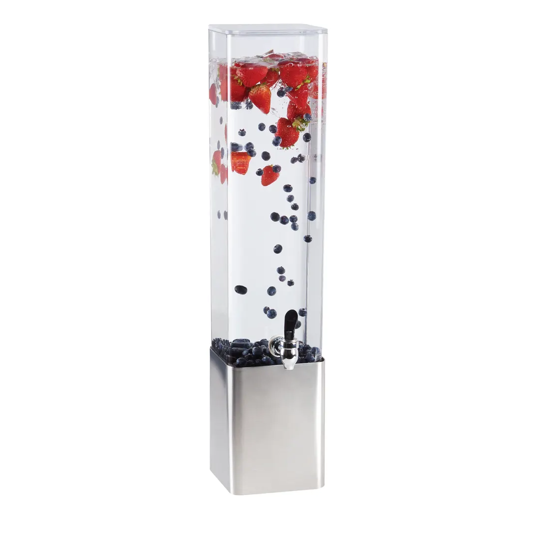 Cal-Mil 22075-2-55 Beverage Dispenser 2‑Gallon 8‑1/4"W x 6"D x 26‑3/4"H Acrylic/Steel Base Single