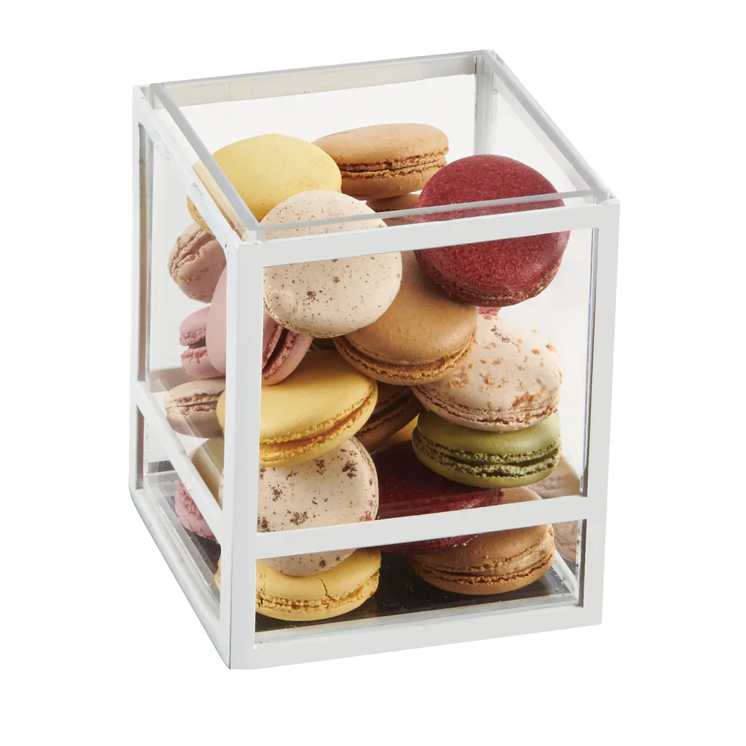 Cal-Mil 22076-15 White Plastic & Steel Riser, 5" W x 5" D x 6" H, Box, 5"‑8" Height, 9" Width