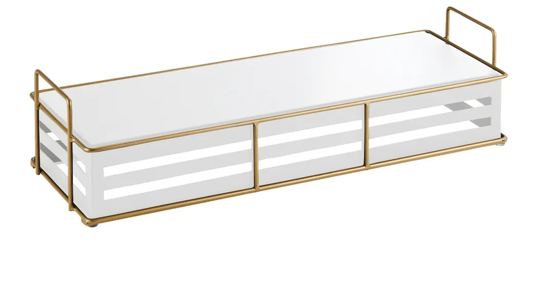 Cal-Mil 22087-5-15 Display Riser, 20.5" W x 7" D x 5" H Frame, White Sheet Metal, 1‑2 Step