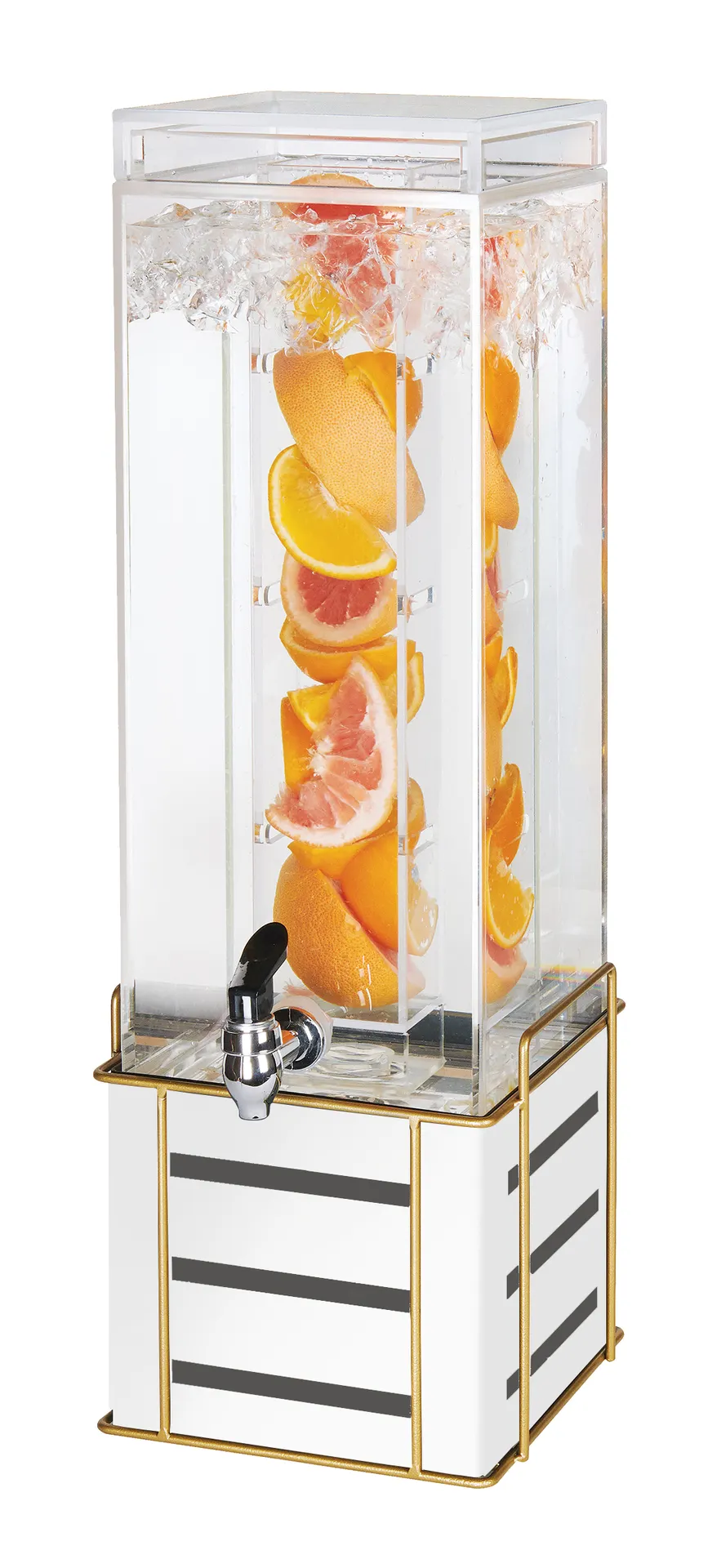 Cal-Mil 22090-3INF-15 Beverage Dispenser 3‑Gallon Acrylic Steel Base 8.5"W×10"D×24.75"H BPA‑Free