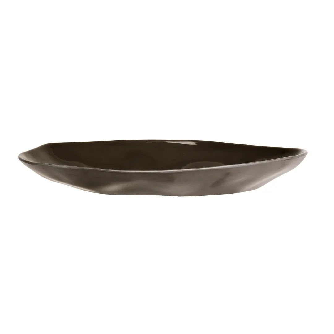 Cal-Mil 22304-7-101 Marin Plate, 6½‑Inch Round Melamine Dinner Plate, Brown Flared Edge Finish