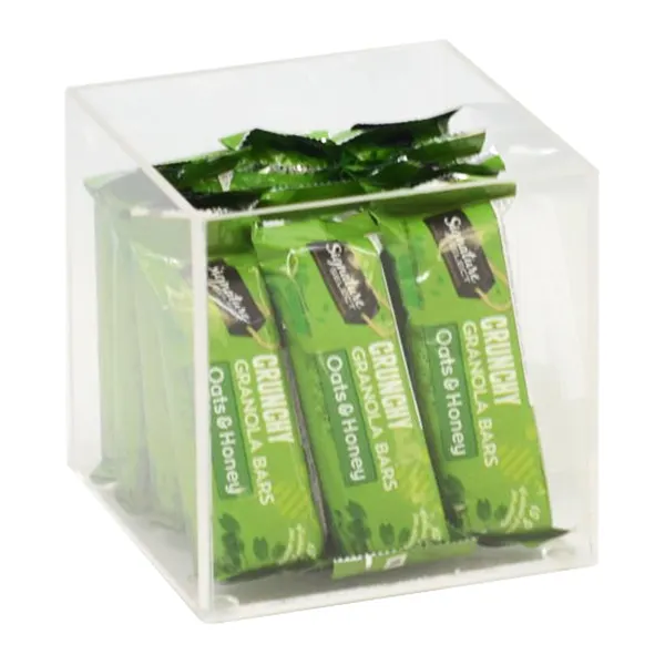 Cal-Mil 22311-4-12 Specialty Smallwares Acrylic Square Box, 4" x 4" x 4", Crystal Clear