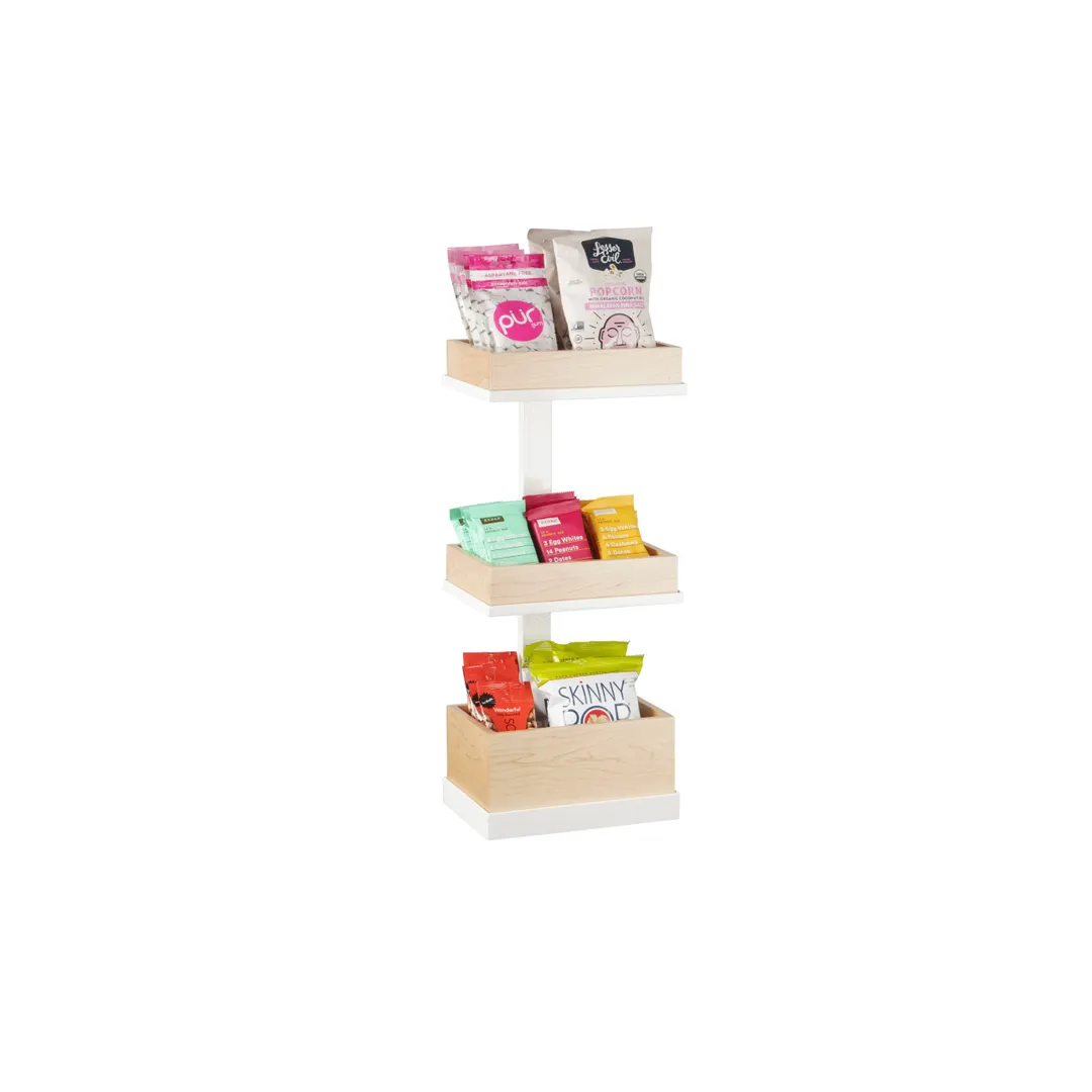Cal-Mil 22319-15 White Metal Merchandising Rack, 9.5" x 7" x 20.5", Fits 6" x 9" Acrylic Boxes