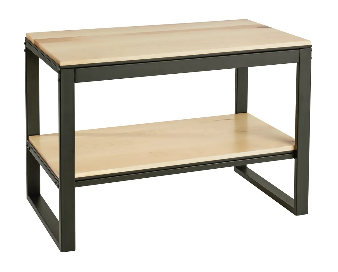 Cal-Mil 22342-32-71 Merchandising Table 32"W x 18"D x 24-1/4"H 2‑Tier, Maple Shelf, Metal Frame