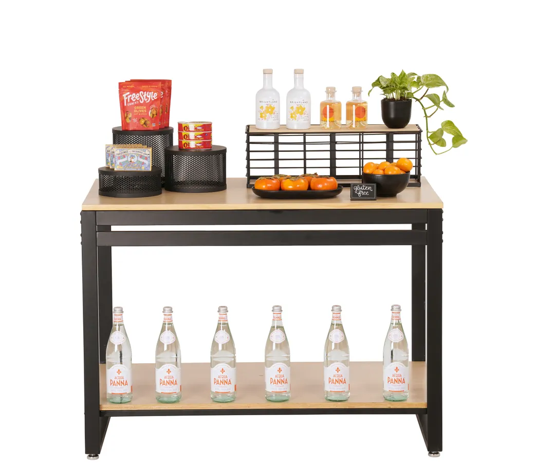 Cal-Mil 22348-42-71 Merchandising Display Table, 42" W x 24" D x 29.75" H, Blonde, Nestable Design