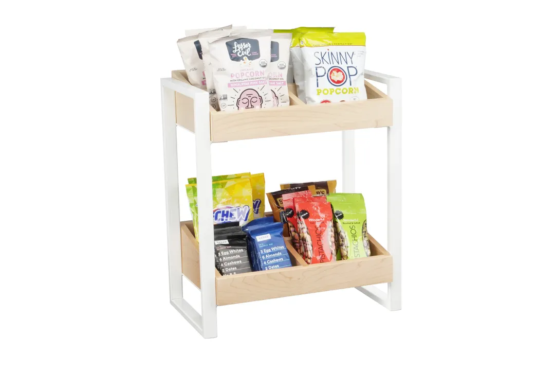 Cal-Mil 22357-15 Blonde Merchandiser, 16" X 9" X 18", 2-Tier, 8-Compartment