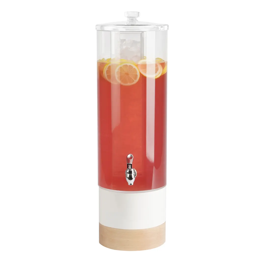 Cal-Mil 22359-3-15 Blond 3‑Gallon Beverage Dispenser, 8" x 11" x 32", Acrylic Bowl, Wood Base
