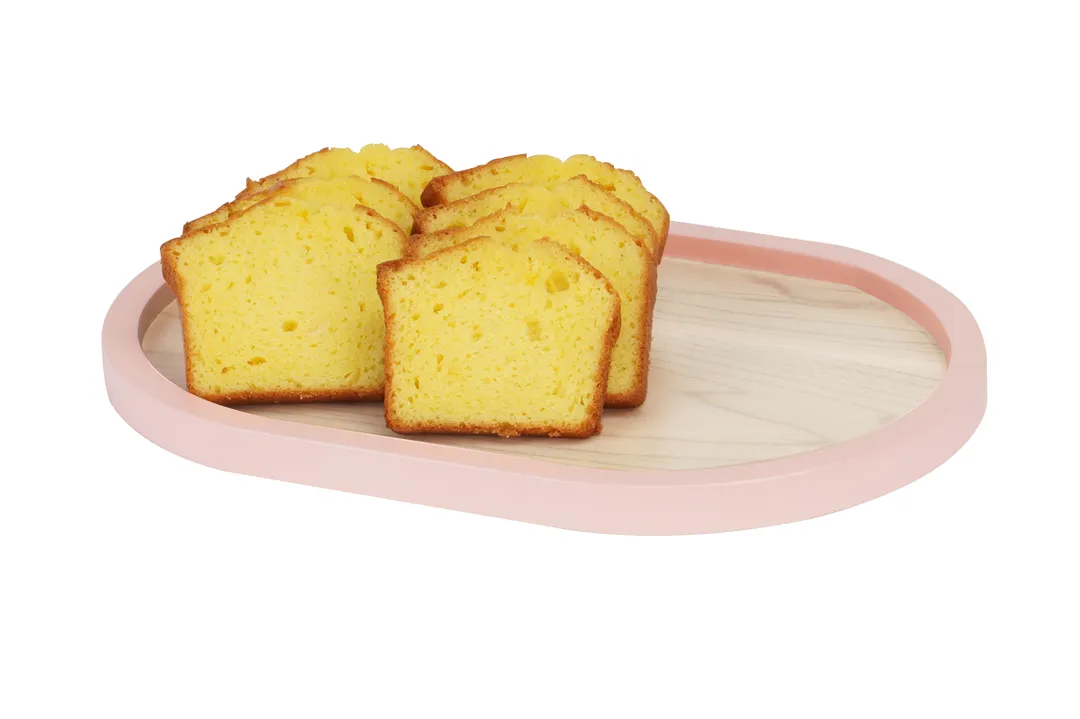 Cal-Mil 22379-1316-108 Blonde Serving Tray, 13" x 16", Oval, Maple Tray, Blush Rim, Two Tone, Wood