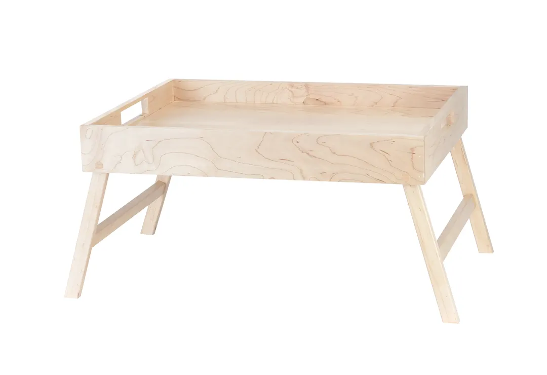 Cal-Mil 22381-1-71 Blonde Room Service Tray, 22.5" x 17" x 8", Maple 2 Handles,Stackable