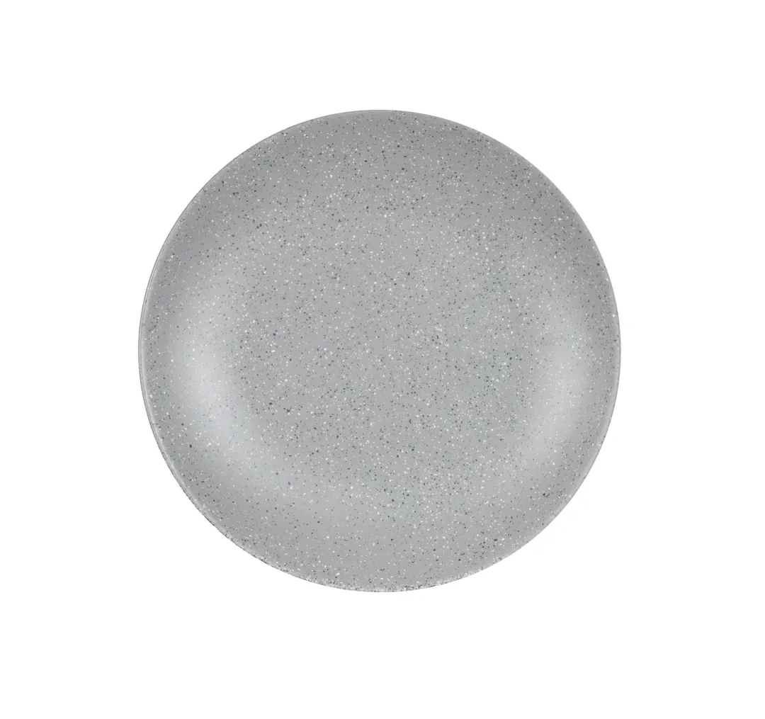 Cal-Mil 22390-11-121 11" Round Coupe Plate, Matte Gray Melamine Dinnerware, 11-Inch Diameter