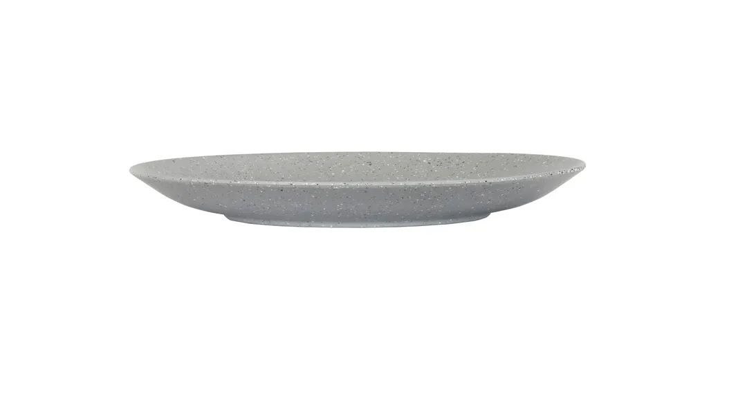Cal-Mil 22390-9-121 9" Round Coupe Plate, 9" Diameter, Matte Gray Melamine, Plastic Dinnerware