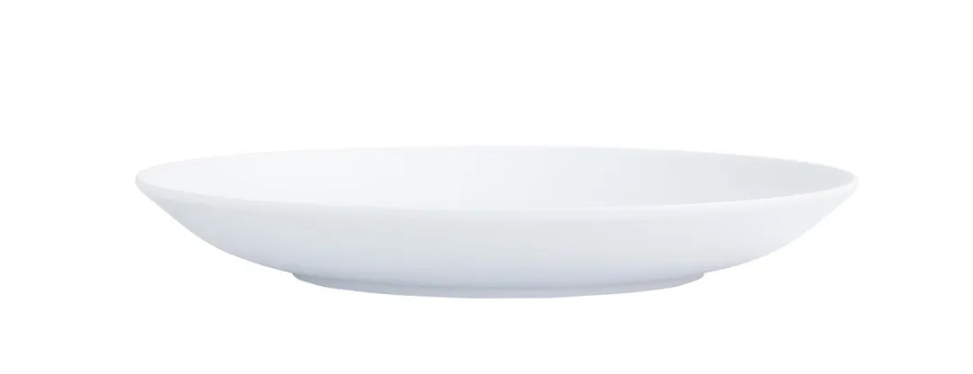 Cal-Mil 22390-9-15 Reusable Melamine Plate, 9" x 9" Round White, 1-1/4" Height, Plastic