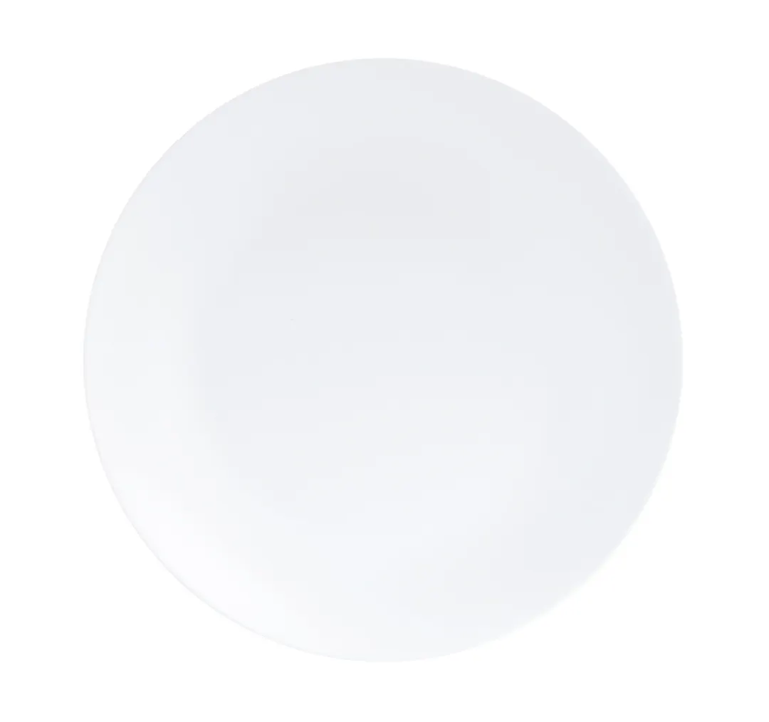 Cal-Mil 22390-9-15 Reusable Melamine Plate, 9" x 9" Round White, 1-1/4" Height, Plastic