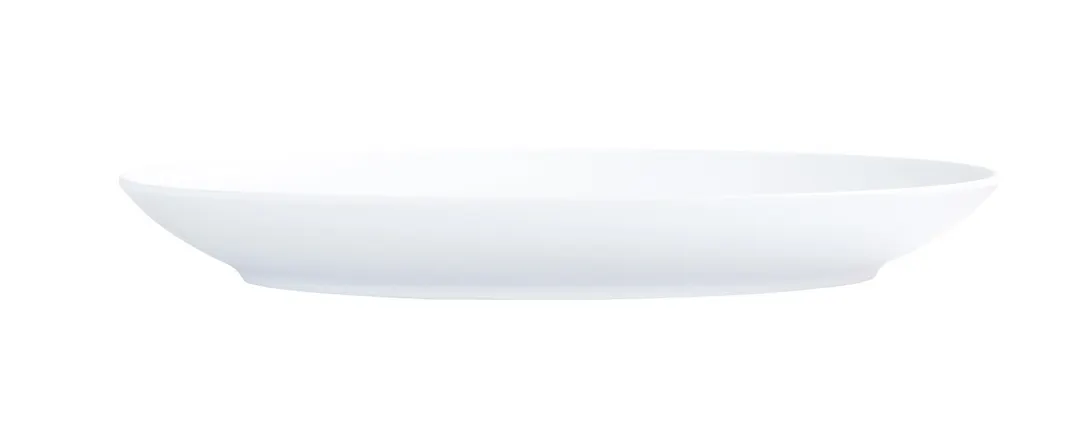 Cal-Mil 22391-11-15 Oval Melamine Plate, 10-3/4" x 7-3/4" x 1-1/4" White, Plastic Dinnerware