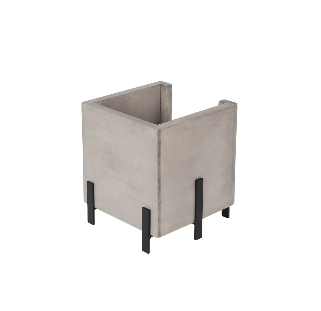 Cal-Mil 22407-6-110 Aspen Stacking Bin, 6" X 6" X 7"H, Black Metal Accents